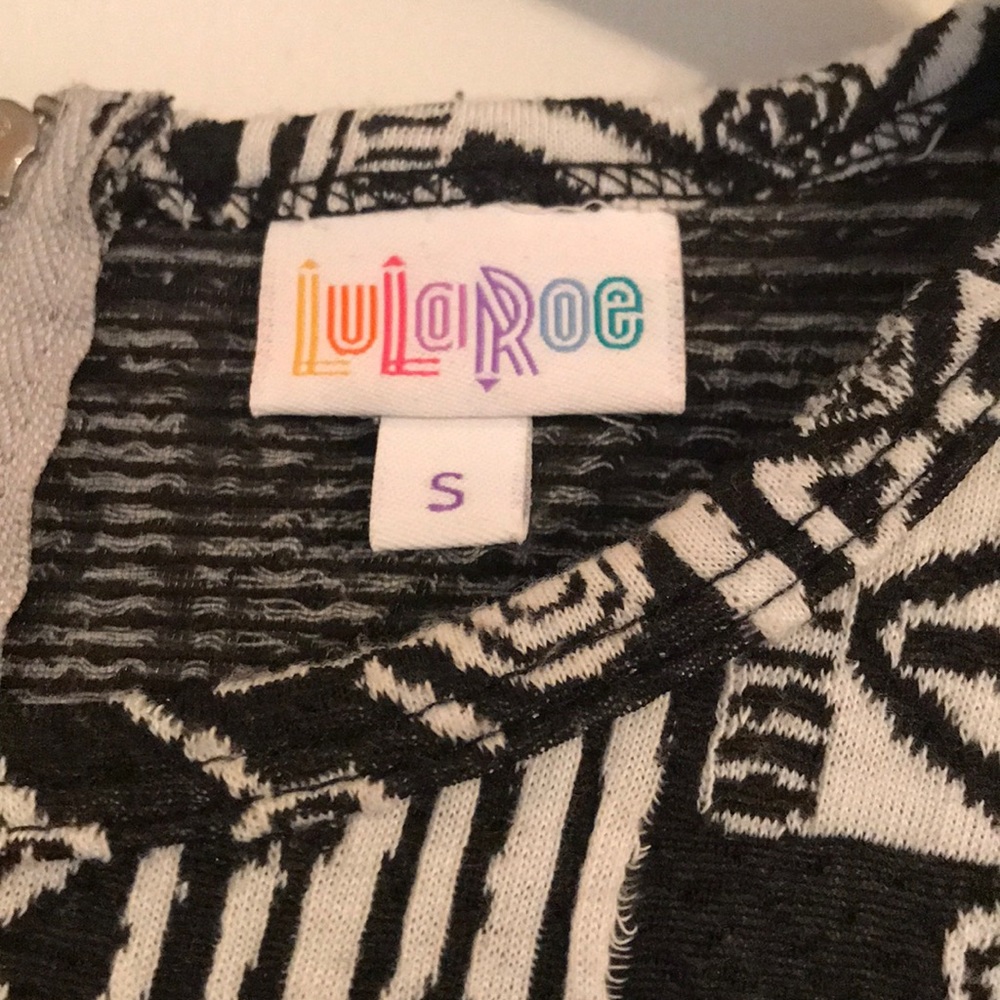 Lularoe Black and White Aztec Amelia - Picture 3 of 5